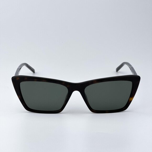 Saint Laurent SL737 MICA THIN 002 Men BRAND NEW Sunglasses Havana Grey Cat Eye - Picture 1 of 12